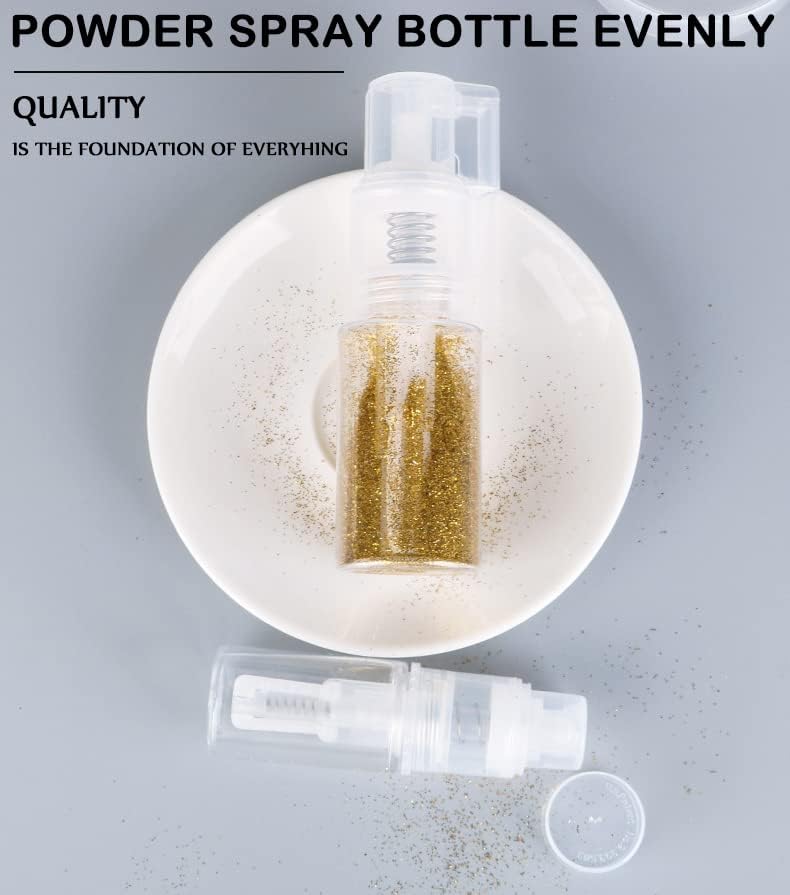 Miniatura 6 de AKOAK 1 paquete de 3.7 fl oz portátil desmontable botella de aerosol de viaje botella de cosméticos PET botella de aerosol de polvo seco transparente