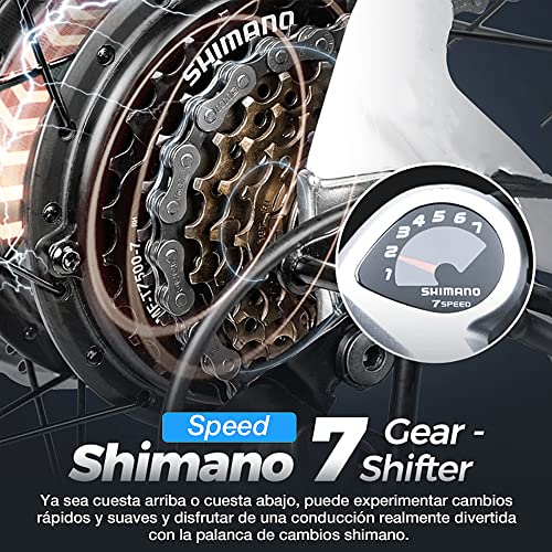 Fafrees F100 Elektrische fiets, 26 inch, e-bike 250 W, elektrische mountainbikes, uitneembare 48 V 11,6 Ah batterij… - Afbeelding 8