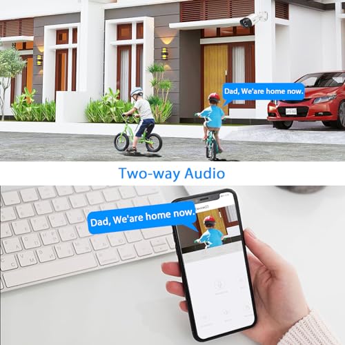 Image of Hiseeu 5MP Outdoor WiFi Security Camera System, 10CH 8-Camera Kit | Color Night Vision, 2-Way Audio, IP66 Weatherproof, 3TB HDD Storage, 24 /7 Recording, No Monthly Fees