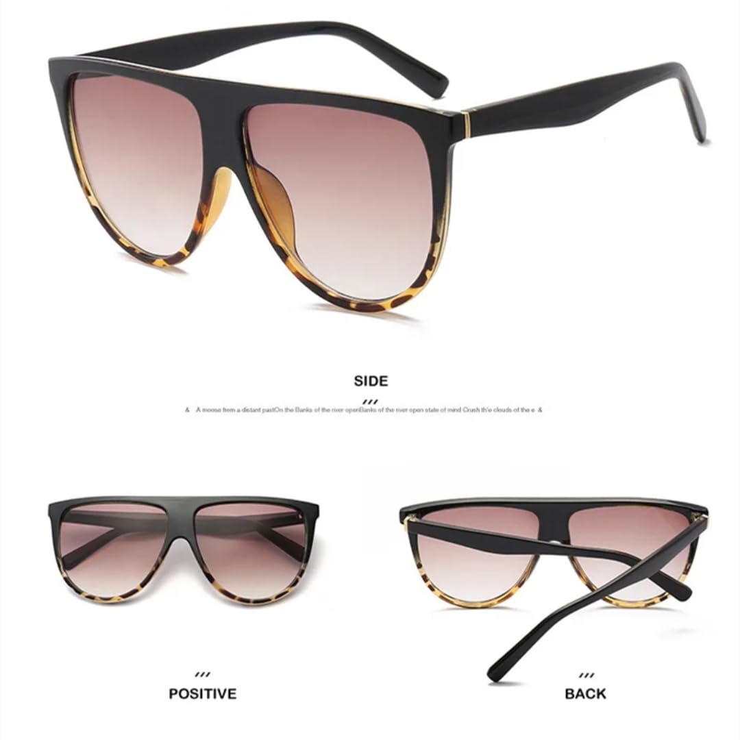 Gafas de sol con protección UV400, ojo de gato negro de gran tamaño, para mujeres y hombres, deportes al aire libre y conducción