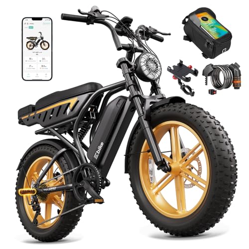 Image of TST Electric Bike for Adults, 1500W Peak Motor 60 Miles Fat Tire Ebike with 48V 15Ah Removable Battery 20 inch Fat Tire Electric Bike, Dual Suspension，R9