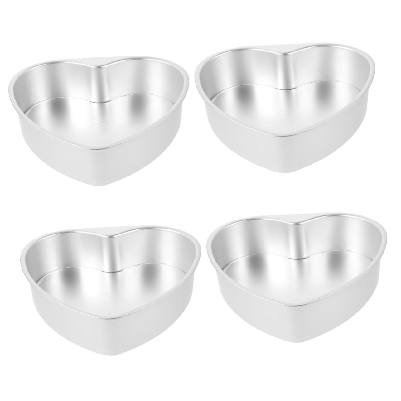 Garneck Set Di 4 Tortiere A Forma Di Cuore Con Base Rimovibile Per Decorazioni Di Feste E Dolci Di Tutti I Giorni