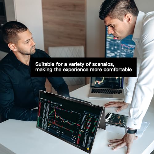 Image of Triple Screen Extender 120hz 18.5 inch Portable FHD 1080P Monitor Folding Stacked Travel Monitor Automatic Rotation for Laptop PC Kickstand VESA Mountable（No Driver）