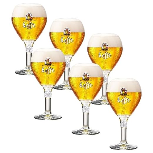 Leffe Lot de 6 verres à bières transparents 330 ml