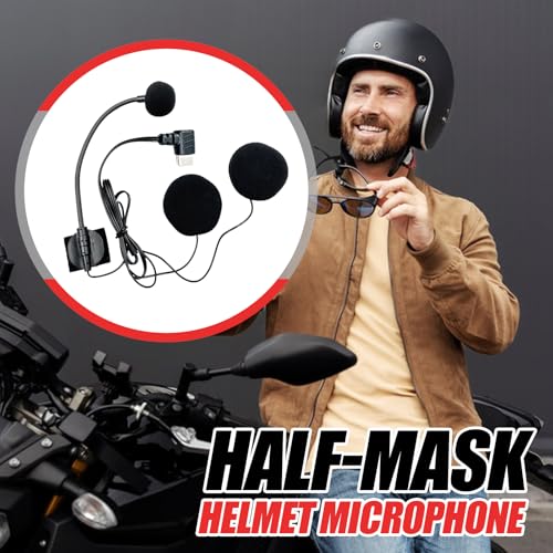 Micrófono para casco con cancelación de ruido contra viento en moto 6