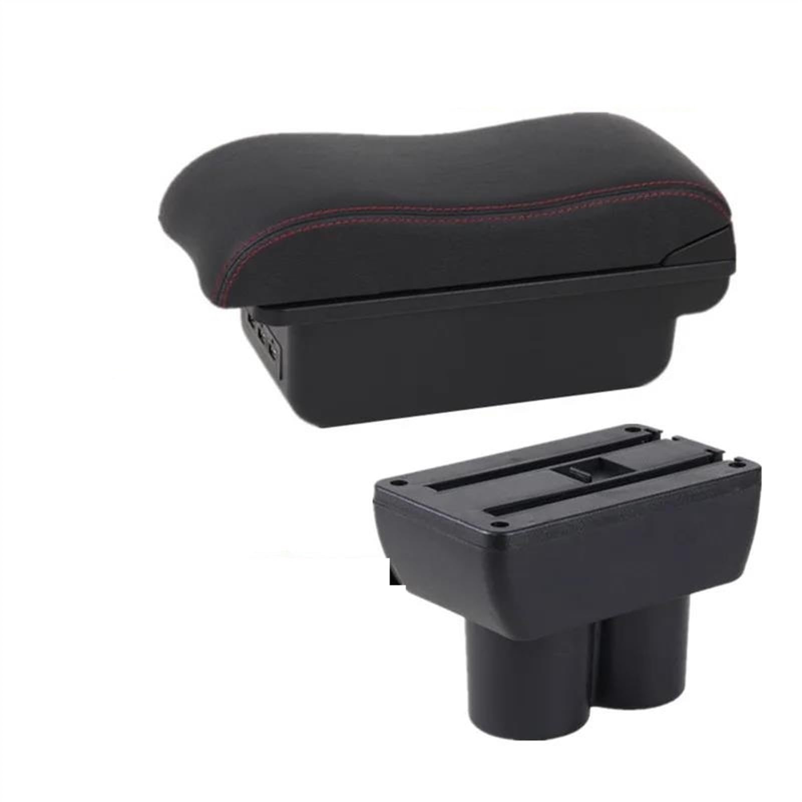 NOHEEU Car Interior Dedicated Armrest Box 1999-2018 Retrofit Parts Center Storage Accessories For Jimny(B2 red line 3USB)