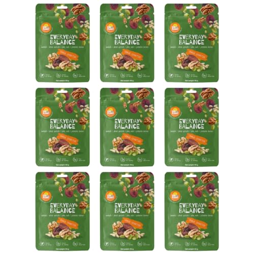 TRAIL MIX | 100% NATURAL | HEALTHY SNACK | PREMIUM NUT BLEND | PERFECT FOR SNACKING & COOKING | 9 PACK by 50g (EVERYDAY BALANCE)