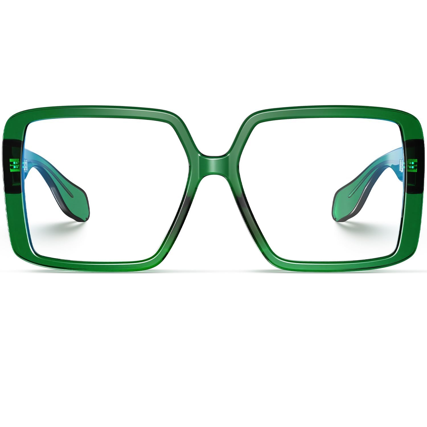 VISOONE Gafas cuadradas de acetato de gran tamaño con bloqueo de luz azul sin receta para mujeres y hombres HARVARD