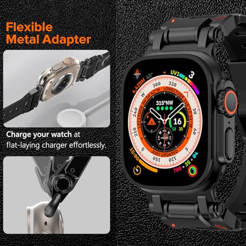 Image of KADES Rugged TPU Sport Band for Apple Watch Ultra 3 /2 /1 49mm, Metal Connectors for Apple Watch Series 11 /10 /SE3 46mm Series 9 /8 /SE2 /7 /6 /SE /5 /4 /3 /2 /1 45mm /44mm /42mm