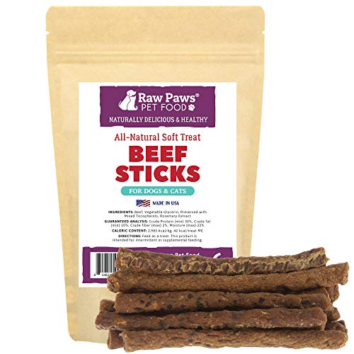 Raw Paws Soft Beef Jerky Dog Treats & Cat Treats, 6-oz - Gluten