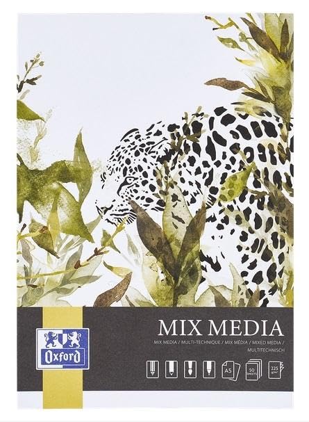 Art Block A5 de papel Oxford de 225g con textura idónea para Bellas Artes