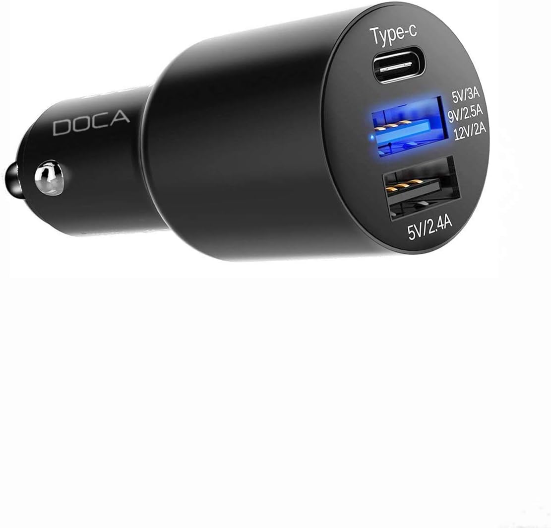 Car charger, 4.8A Mini Dual USB Car Charger Adapter for iPhone 7 7plus, 6 6s, 6s Plus, SE 5s, Samsung Galaxy S7, S6, S6 Edge, S6 Active, Note 5 4 3, Nexus 7 6 5, Nokia, HTC and More