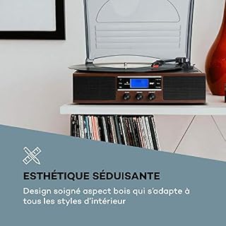 AUNA TT-138 Dab – Platine Vinyle, Radio Dab+/FM, entraînement par Courroie 33/45 TR/Min, 2 Haut-parleurs intégrés… - Les Beatles, Paul McCartney, John Lennon, RIngo Starr, George Harrison AUNA TT-138 Dab - Platine Vinyle, Radio Dab+/FM, entraînement par Courroie 33/45 TR/Min, 2 Haut-parleurs intégrés… – Image 4