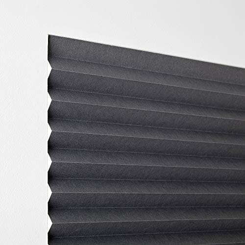 Ikea SCHOTTIS block-out pleated blind, 100x190 cm, dark grey, Gray