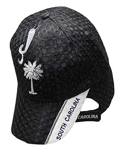 Gorra Bordada Negra Malla Texturizada South Carolina SC