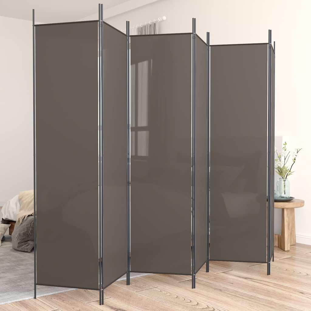 Paravent brise-vue en tissu anthracite 300 x 200 cm, pliable, autonome, opaque, idéal pour salon, chambre à coucher, bureau, balcon, jardin, intérieur et extérieur, protection acoustique