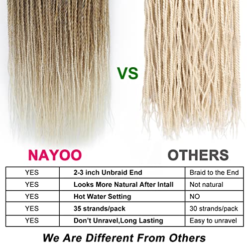 Small Crochet Hair Senegalese Twist 18 Inch 8 Packs Ombre Crochet Braids Hair, 35 Strands/Pack Crochet Twist Hot Water Setting, Pre-Lopped Crochet Hair For Black Women (18 Inch, 1B/27/613) #TOP1