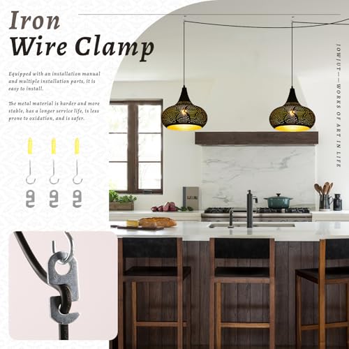 Image of Corridor Black Pendant Lights Plug-in Hanging Lighting Moroccan