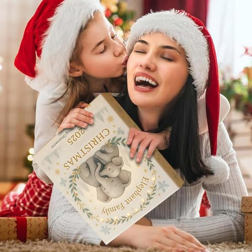 Elephant Christmas Countdown Calendar | Flat Acrylic Collectible | Elephant Animal Pendant Countdown Calendar | for Friends Family Kids Adults Students Tree Window Wall - Image 7