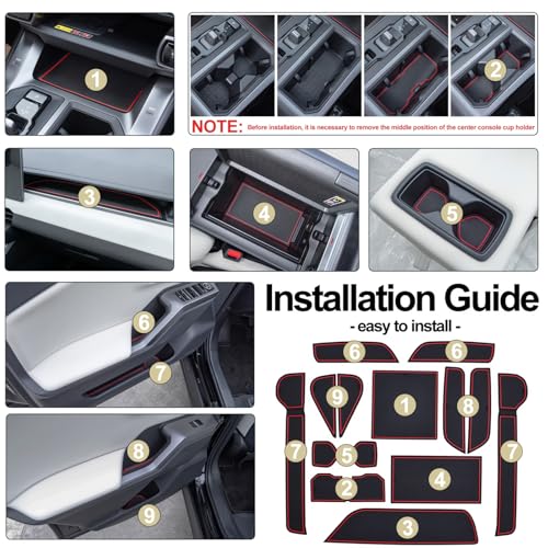 Accesorios para Toyota RAV4 2026 Portavasos Antideslizante Rojo miniatura 2