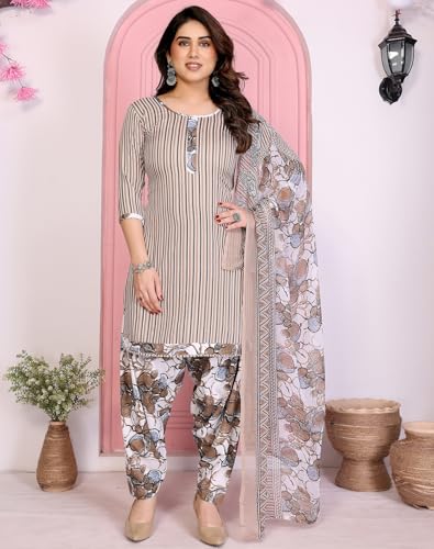 Image of Yashika Unstiched Crepe dress materials | Crepe Salwar Suit for women with dupatta | suit material for women unstitched