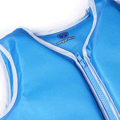 Megartico Swim Float Vest Kids Childrens Swimming Jacket Buoyant Aid (Blue Shark, Large)