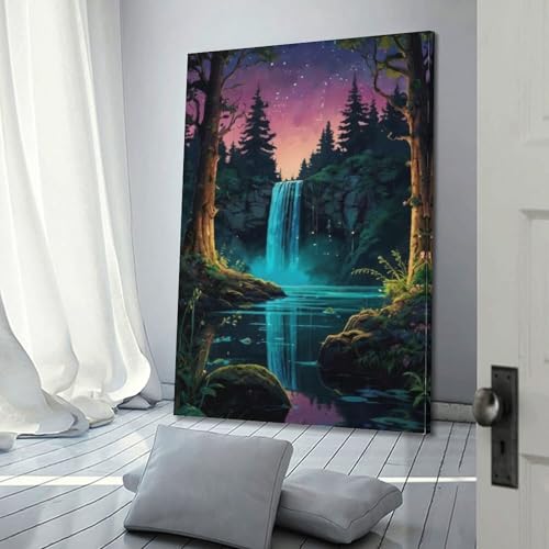 Poster cascade céleste pour s'endormir sous une forêt étoilée - 3