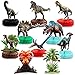 10 Pcs Dinosaur Centerpieces For Birthday Party 3D Dino Honeycomb Table Decorations Safari Jungle Animal Theme Baby Shower Table Paper Topper Stand Decor For Boys Girls Kids