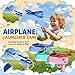 Cute Dinosaur Airplane Launcher Toy -Boxed Version 8'' Foam Glider Plane - Outdoor Flying Catapult Fun Toy Easy to Launch Foam Aircraft (Green)