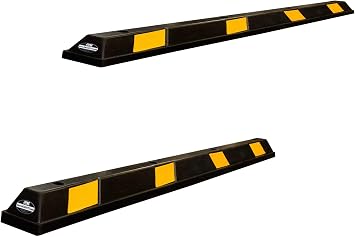 RK-BP72 Heavy Duty Rubber Parking Curb, Parking Block, 72 -Inch for Car, Truck, RV and Trailer Stop Aid Set of 2