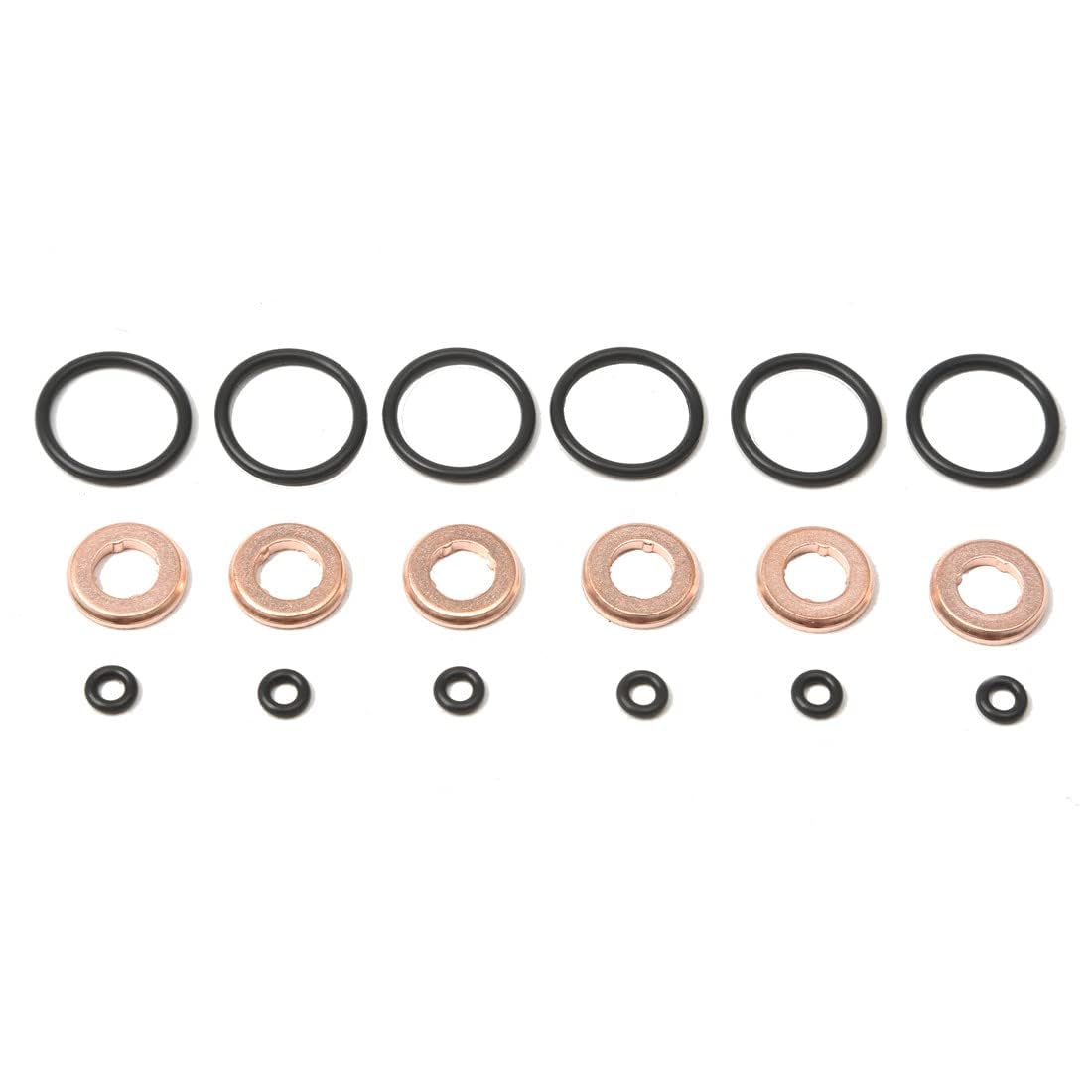 6 Set Fuel Injectors Seals Repair Kit/Injector Seal Rings O Ring Kit 05A130519 WHT000884 Replacement for Audi A4 A5 A6 A7 A8 Q5 Q7 VW Amarok Touareg 3.0 TDI