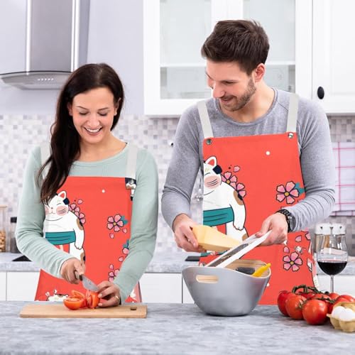 Tablier de serveuse de cuisine style japonais idéal pour pâtisserie et nettoyage de maison