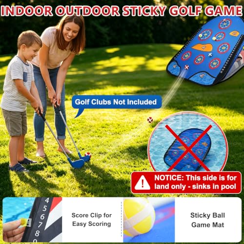 Pool Cornhole Game, AYAMAYA Double Sided Floating Pool Games & Sticky Golf by AYAMAYA - Used condition - Image 4