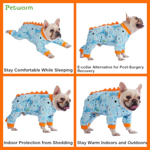 Pijama para perro PetWarm con estampado de dinosaurio, talla S miniatura 7