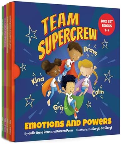 Team Supercrew - Emotions and Powers - 4 Book Box Set (books 1-4): Social Emotional Learning for Kids Ages 2 - 8 | CBT-Inspired Stories to Build Confidence and Manage Emotions