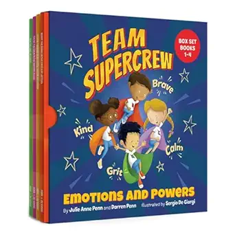 Team Supercrew - Emotions and Powers - 4 Book Box Set (books 1-4): Social Emotional Learning for Kids Ages 2 - 8 | CBT-Inspired Stories to Build Confidence and Manage Emotions