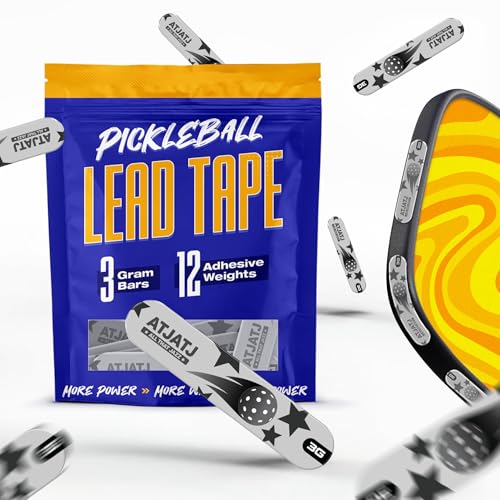 ATJATJ 12 Pcs Gray Lead Tape for Pickleball Paddles, 3g...