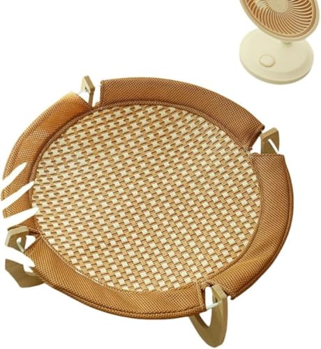 GEBYUI犬猫兼用 夏用ペットベッド|ハンモック & 藤編み & ござ素材 涼感アイスネスト|耐荷重 10KG 丸型クールマット付 取り外し可能・洗える|自立式安定構造 折りたたみ 室内外兼用 ぐっすり眠る猫の巣・犬の巣