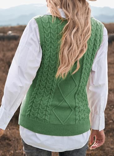 Image of EVALESS Oversized Sweater Vest for Women V Neck Sleeveless Solid Color Loose Pullover Sweater