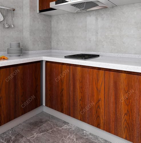 Image of CREON Brown Wood Contact Paper Peel and Stick, Self Adhesive Wood Wallpaper for Countertops Cabinets Table Furniture (Caramel Wood, 24X48 in)