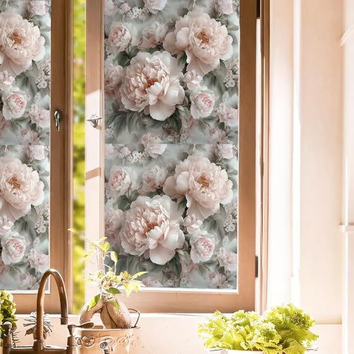 Vinilo decorativo para ventana 40x300 cm floral retro
