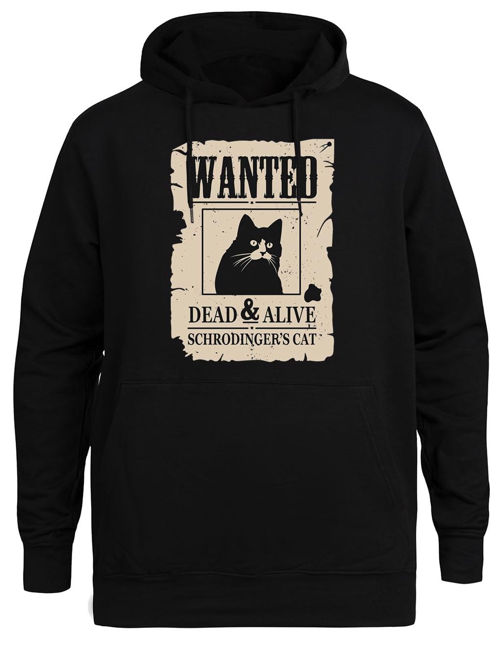 Chciany Martwy I Żywy Unisex Czarna Bluza Ekologiczna z Kapturem Unisex Black Hoodie Eco-Friendly Hooded Jacket