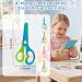 LOVESTOWN Toddler Safety Scissors, 4 PCS Blunt Tip Scissor Preschool Training Art Supplies for Kids, Anti-Pinch Design, Child Hand Eye Coordination Development, Playdough Tools Crafts Essentials