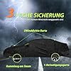 Favoto Autoabdeckung Winter Vollgarage Auto Abdeckplane Staubdicht Wasserdicht Autohülle Autoplane Car Cover für 450-495 cm Limousine Schwarz 490cm x 190cm x 150cm 2.95kg #2