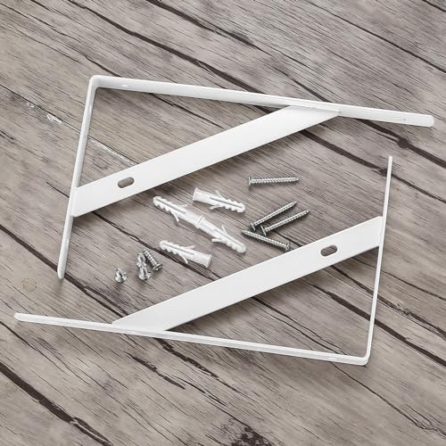 8 Pieces Shelf Brackets Heavy Duty, Wall Mounted Triangle Shelving Brackets - Image 3