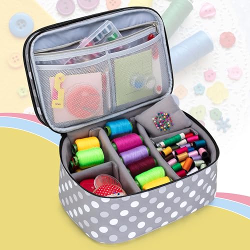 image for Luxja Double-Layer Sewing Accessories Organizer, Sewing Supplies Organ
