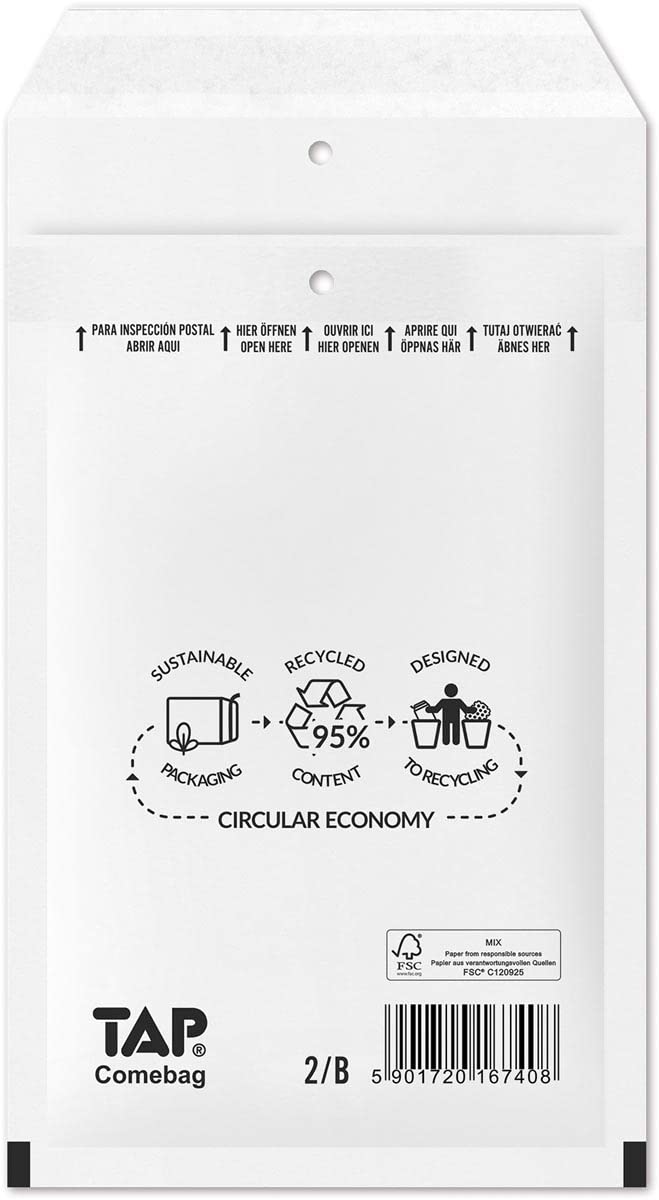 200 Sobres burbujas acolchados del nº 2 / 12 140x225+50 lote pack envíos postal protección suministro industrial oficina papeleria