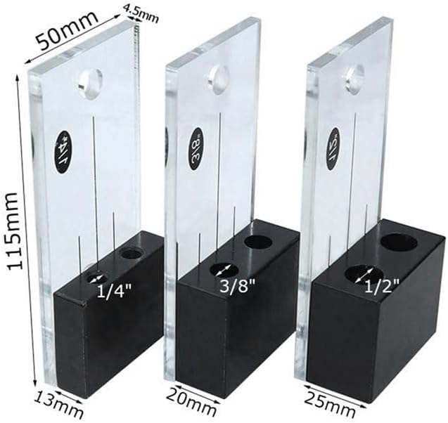 1Pc Woodworking Straight Hole Punching Locator - Precision Side Hole Punching Tool for DIY Woodworking Projects, 1/2 Inch Size ，1/4 Inch Size ，3/8 Inch Size(B-3/8)