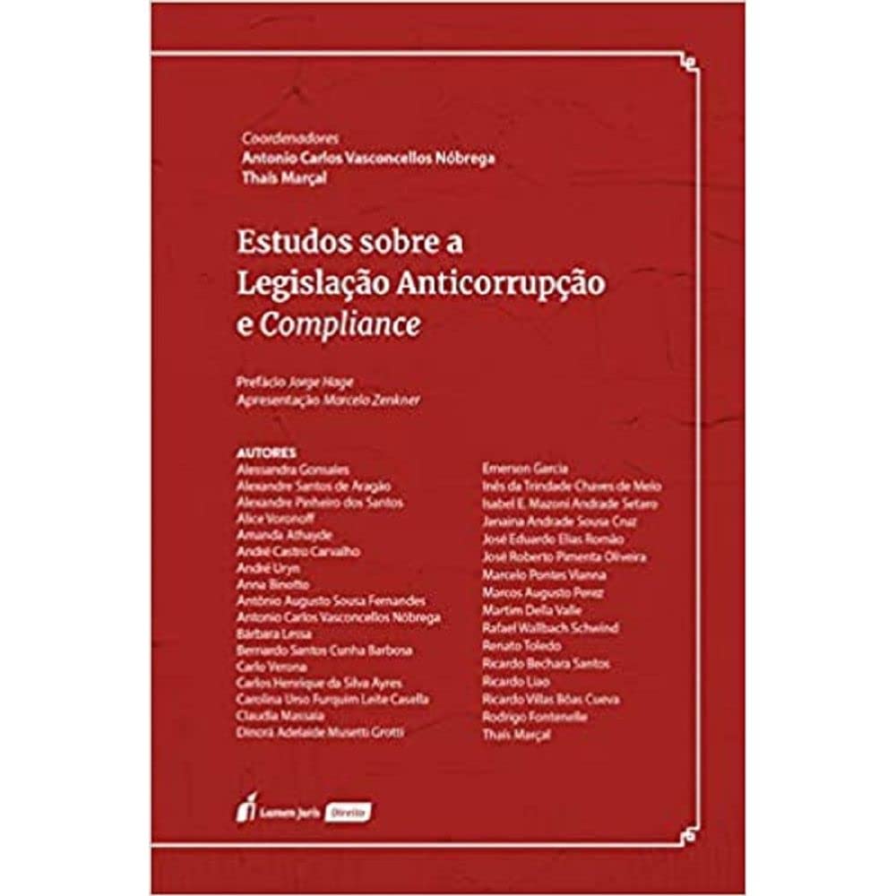 Capa de Estudos Sobre A Legislação Anticorrupção E Compliance - 2021