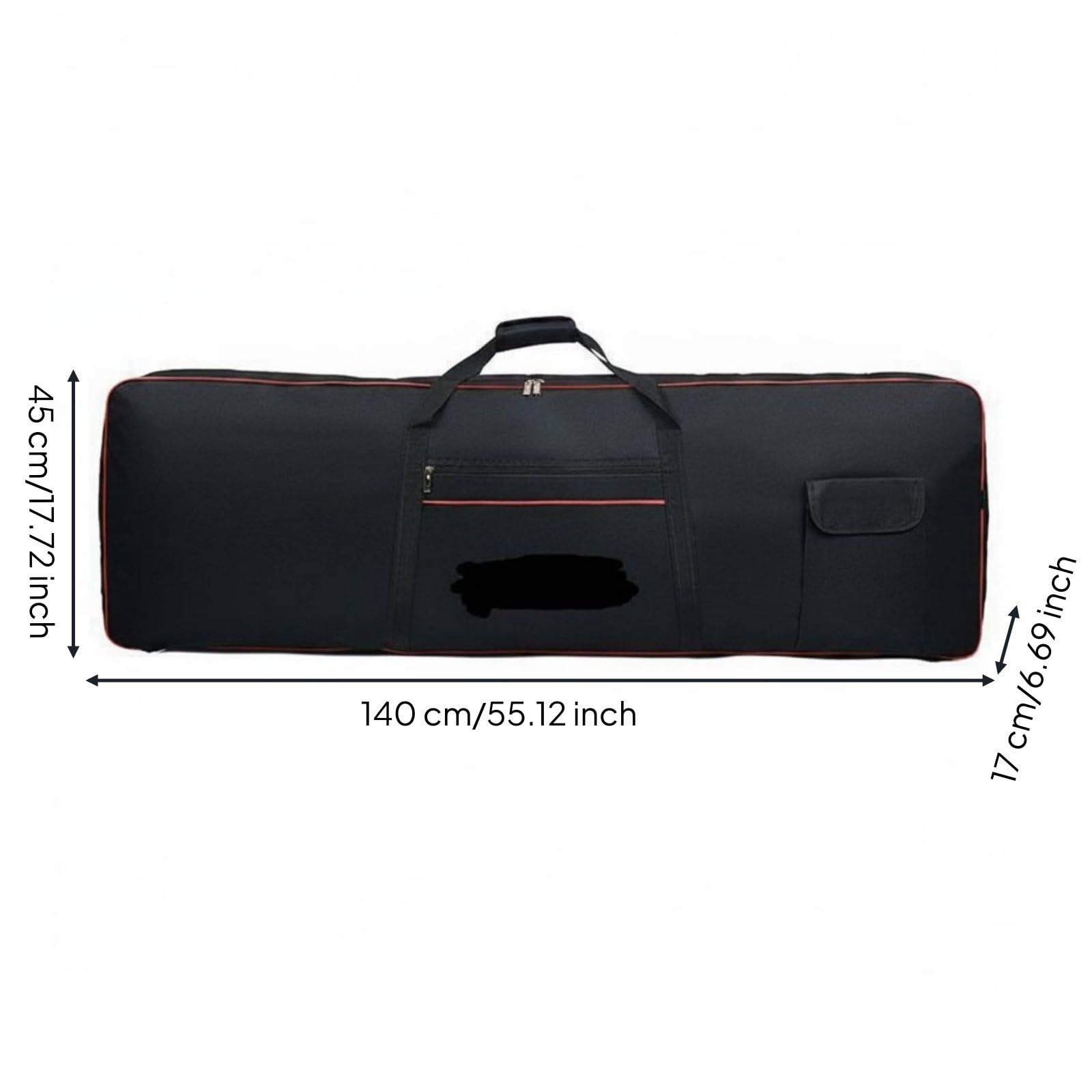 Baoblaze Custodia Impermeabile Tastiera Elettronica Borsa Pianoforte Digitale Sintetizzatore Accessorio Musicale Imbottita Oxford Trasporto Comoda Adatta per, Rosso, 88-Key L